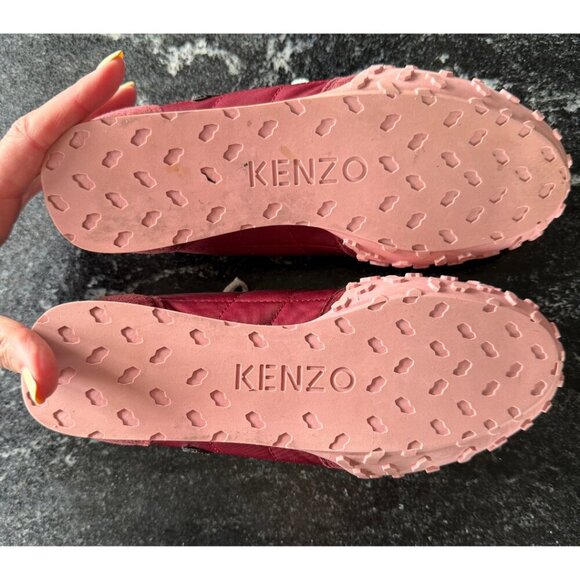 Kenzo Move Sneakers Red and Pink Retro Style with Tiger Patch Womens Size 38 - Picture 7 of 9